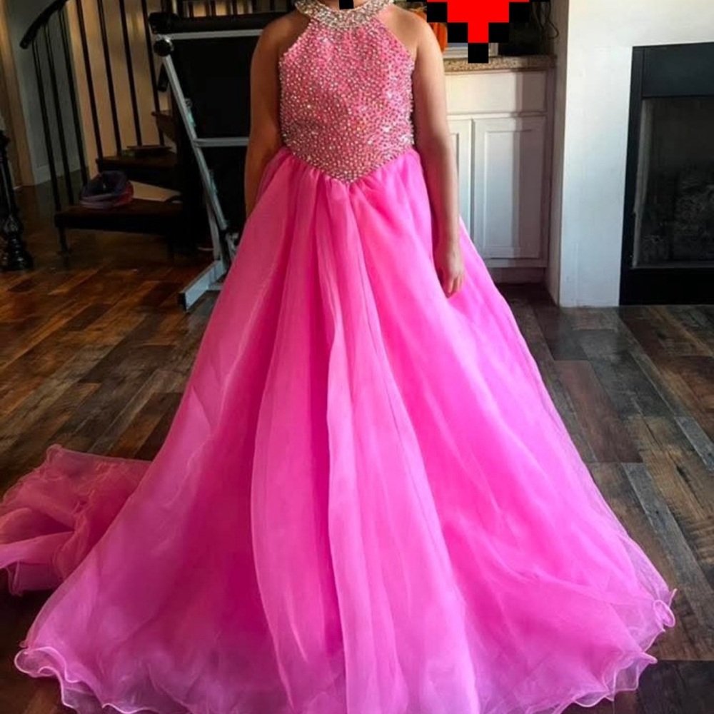 Onemore Couture Pink Formal Kids Dress - Picture 2 of 2